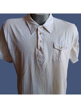 Sigallo Mens XL Shirt Vintage Single Stitch 1980's Distress Grandpa Buttery Thin
